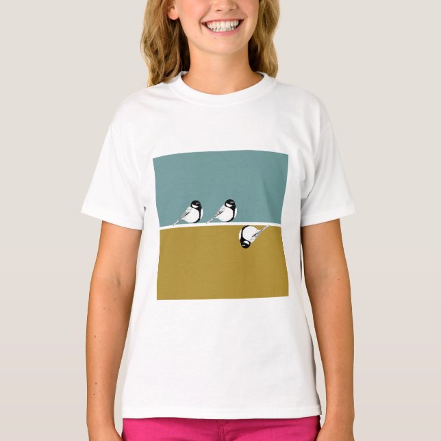 Minimalist Bird Design Kids’ T-Shirt (Front)