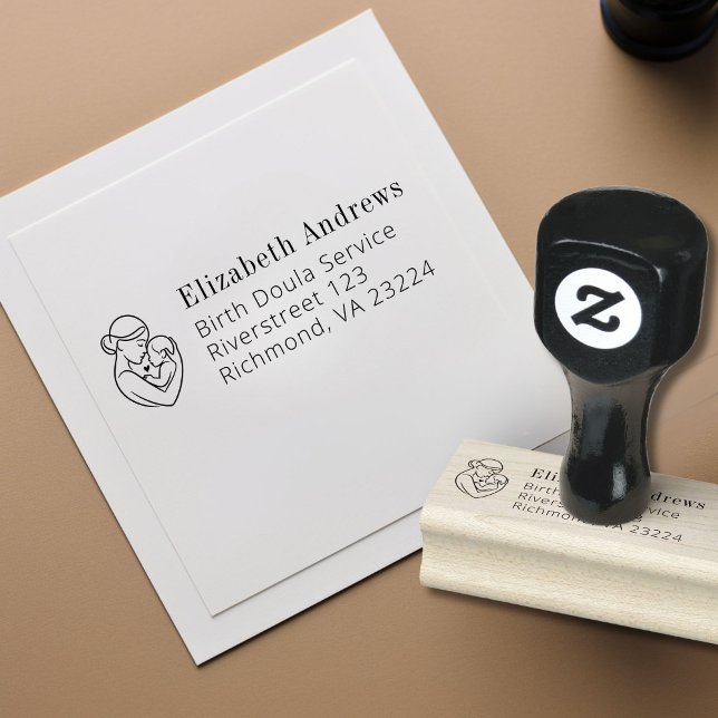 Minimalist Birth Doula Logo Rubber Stamp (Minimalist Birth Doula Logo Rubber Stamp)