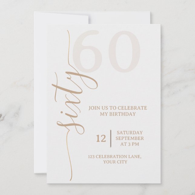 Minimalist Birthday Invitation (Front)