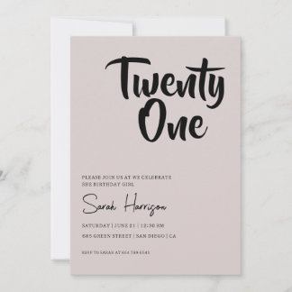 Minimalist Birthday Party Invite, Boho Birthday Invitation