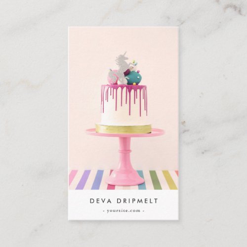Minimalist Birthday Wedding Anniversary Cake Qr Business Card