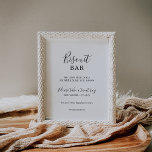 Minimalist Biscuit Bar Dog Treat Wedding Favor Poster<br><div class="desc">This minimalist biscuit bar dog treat wedding favor poster is perfect for a simple wedding. The modern romantic design features classic black and white typography paired with a rustic yet elegant calligraphy with vintage hand lettered style. Customizable in any color.</div>
