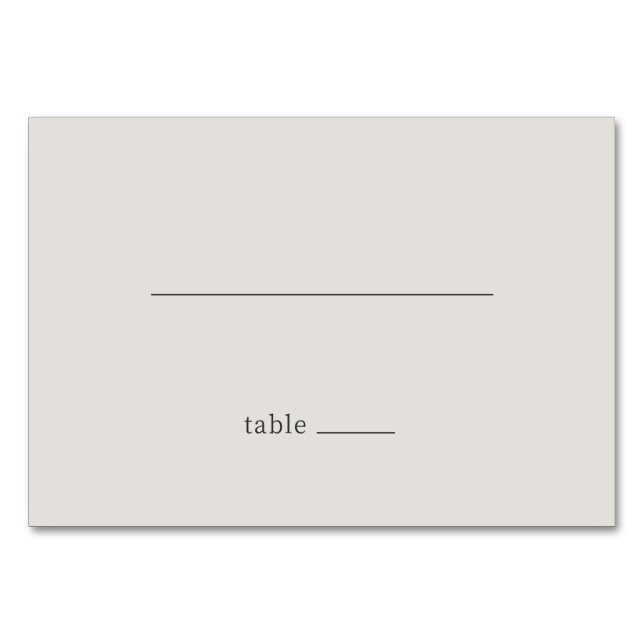 Minimalist Black Abstract Line Table Number (Front)