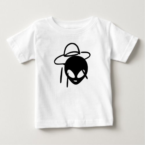 Minimalist Black Alien Baby T-Shirt