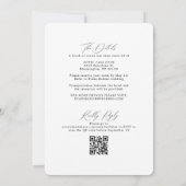 Minimalist Black All One RSVP QR Code Wedding Invi Invitation | Zazzle