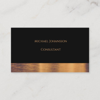 Minimalist black and gold business card