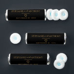 Minimalist Black And Gold Heart Modern Wedding   Breath Savers® Mints<br><div class="desc">These Minimalist Black and Gold Breath Savers® Mints are a chic and practical addition to your wedding celebration. Packaged in a sleek black design with a delicate gold heart, they offer a modern and sophisticated touch that complements any elegant wedding theme. Perfect for guest favors, welcome bags, or placing on...</div>