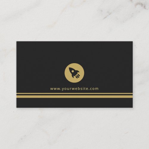 Minimalist  black and gold luxury Business Card