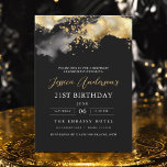 Minimalist Black and Gold Script 21st Birthday Invitation<br><div class="desc">Celebrate turning 21 in style with a Minimalist Script Black and Gold Birthday Invitation! Featuring sleek black and gold accents, elegant script typography, and a clean, modern design, this invitation sets the tone for a sophisticated celebration. Perfect for any venue, from chic lounges to intimate gatherings, it combines timeless elegance...</div>