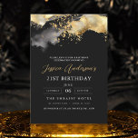 Minimalist Black and Gold Script 21st Birthday Invitation<br><div class="desc">Celebrate turning 21 in style with a Minimalist Script Black and Gold Birthday Invitation! Featuring sleek black and gold accents, elegant script typography, and a clean, modern design, this invitation sets the tone for a sophisticated celebration. Perfect for any venue, from chic lounges to intimate gatherings, it combines timeless elegance...</div>