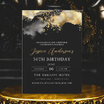 Minimalist Black and Gold Script 50th Birthday Invitation<br><div class="desc">Celebrate turning 50 in style with a Minimalist Script Black and Gold Birthday Invitation! Featuring sleek black and gold accents, elegant script typography, and a clean, modern design, this invitation sets the tone for a sophisticated celebration. Perfect for any venue, from chic lounges to intimate gatherings, it combines timeless elegance...</div>