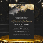 Minimalist Black and Gold Script 50th Birthday Invitation<br><div class="desc">Celebrate turning 50 in style with a Minimalist Script Black and Gold Birthday Invitation! Featuring sleek black and gold accents, elegant script typography, and a clean, modern design, this invitation sets the tone for a sophisticated celebration. Perfect for any venue, from chic lounges to intimate gatherings, it combines timeless elegance...</div>