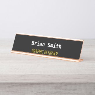Minimalist black and gold text