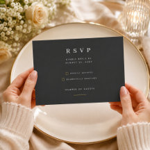 Minimalist Black and Gold Wedding