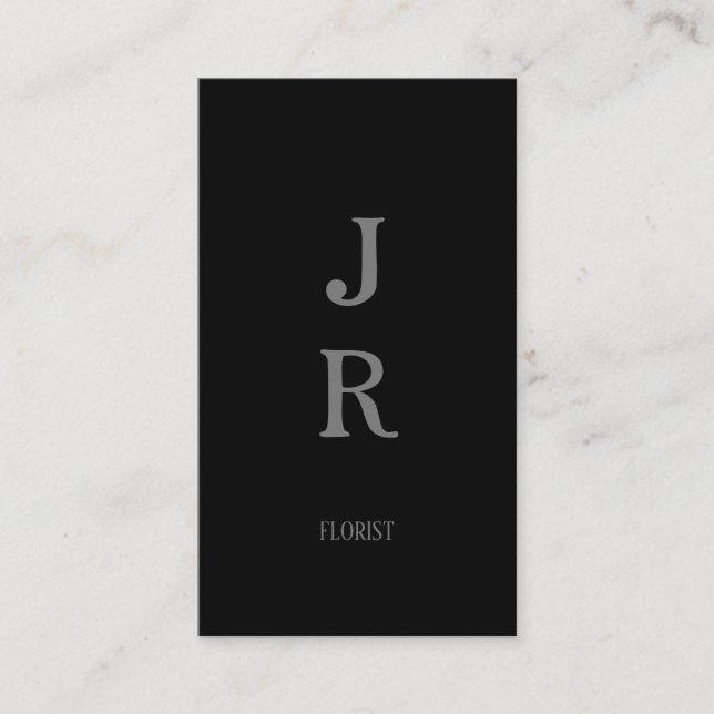 Minimalist black and gray business card (Front)