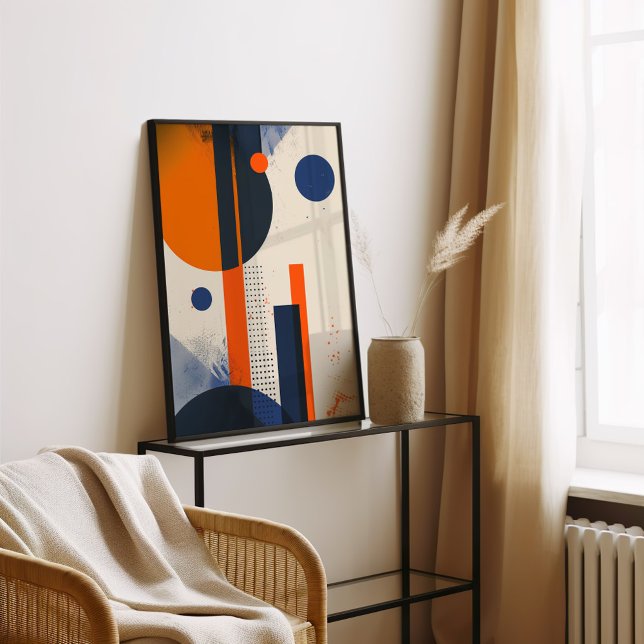 Minimalist Black and Orange Geometric Poster (Creator Uploaded)