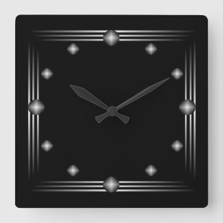 Minimalist Black and Silver Wall Clock