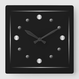 Minimalist Black and Silver Wall Clock