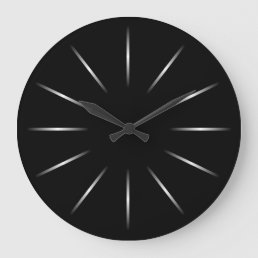Minimalist Black and Silver Wall Clock