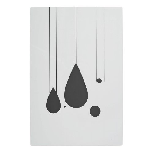 Minimalist Black and White Abstract Metal Wall Art