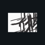 Minimalist Black and white abstract wall art<br><div class="desc">I love the abstract and minimalist style. Wall art wrapped canvas with offset brush strokes create a visual appeal that's perfect as an accent piece for the mod space. Display it over your bed,  living room or entry way. SImple,  chic and modern.</div>