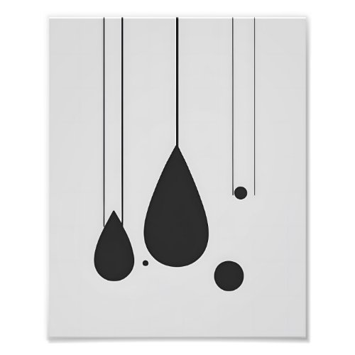 Minimalist Black and White Abstract Wall Art