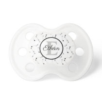 Minimalist Black and White arrows pattern Monogram Pacifier Minimalist Black and White arrows pattern Monogram Pacifier