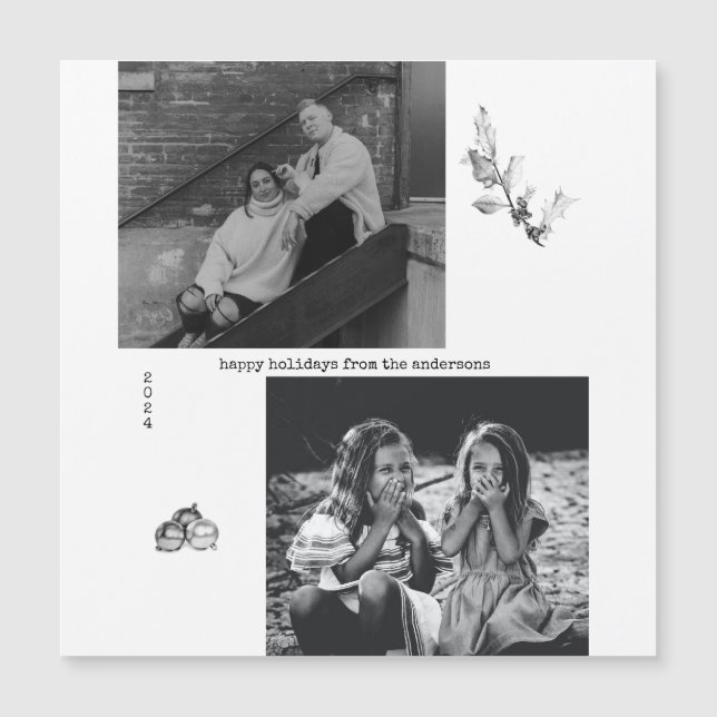 Minimalist Black and White Art Photo Christmas (Front)