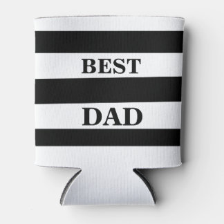 Minimalist - black and white - best dad can cooler