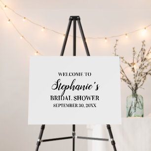 Minimalist Black and White Bridal Shower     Foam Board