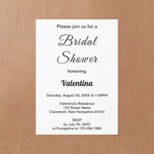 Minimalist Black and White Bridal Shower