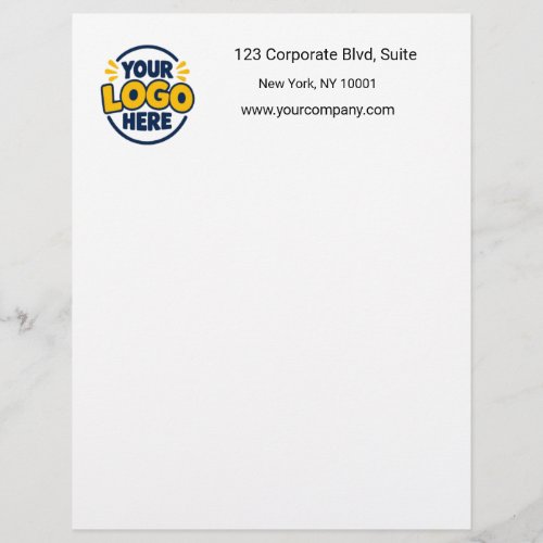 Minimalist Black and White Business Logo Letterhea Letterhead