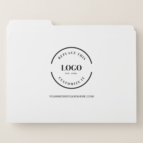 Minimalist Black and white business logo website File Folder