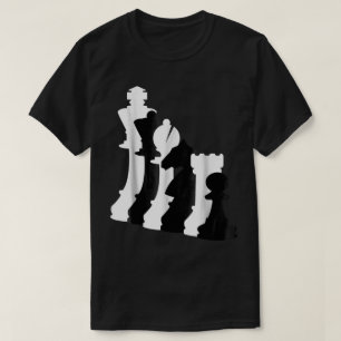 Minimalist Black and White Chess Art T-Shirt