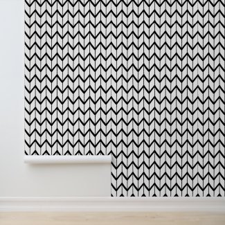 Minimalist Black and White Chevron Pattern