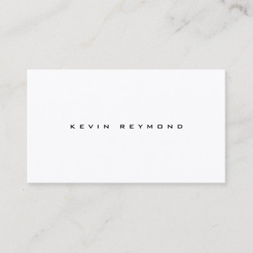 minimalist black and white elegant business card