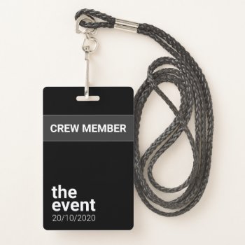 Minimalist Black And White Event Badge by J32Teez at Zazzle