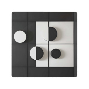 Minimalist Black and White Geometric Abstract Art