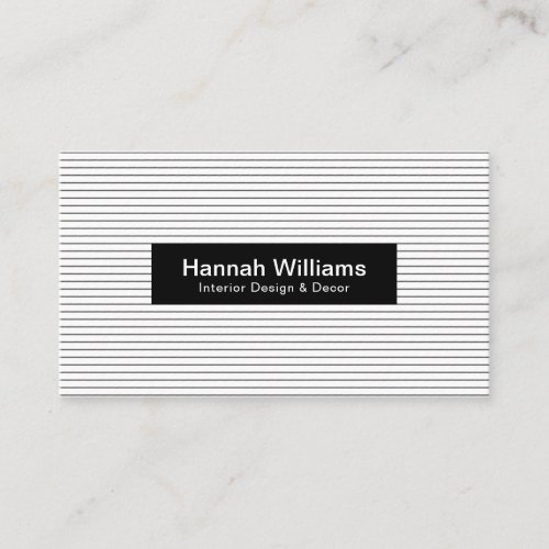 Minimalist Black and White Geometric Business Card