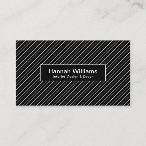 Minimalist Black and White Geometric Modern Business Card