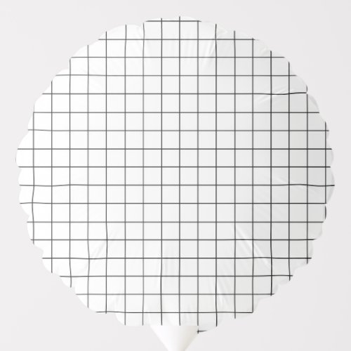 Minimalist Black And White Grid Balloon