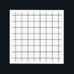 Minimalist Black And White Grid Napkins<br><div class="desc">Modern school math grid pattern design party theme</div>