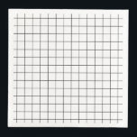 Minimalist Black And White Grid Paper Dinner Napkins<br><div class="desc">Modern school math grid pattern design party theme</div>
