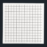 Minimalist Black And White Grid Paper Dinner Napkins<br><div class="desc">Modern school math grid pattern design party theme</div>