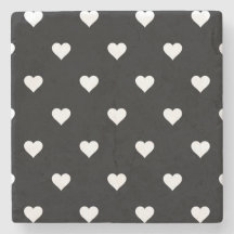 Minimalist Black and White Heart Pattern
