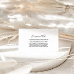 Minimalist Black and White Honeymoon Wish Enclosure Card<br><div class="desc">This minimalist black and white honeymoon wish enclosure card is perfect for a simple wedding. The design features a beautiful calligraphy black font in a white background to embellish your event.</div>