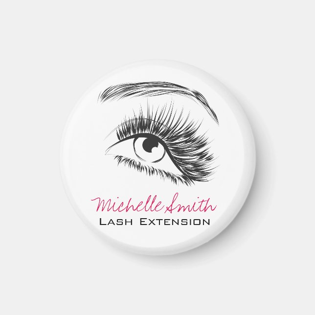 Minimalist Black and White Lash Extension Makeup Magnet (Front)