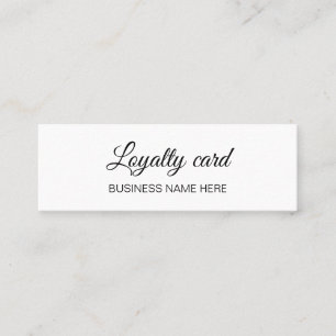 Minimalist black and white loyalty card