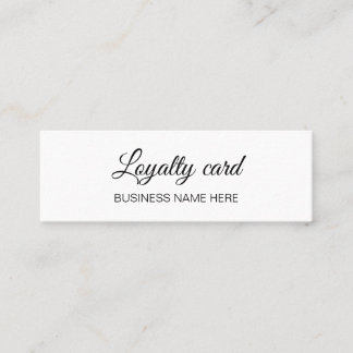 Minimalist black and white loyalty card