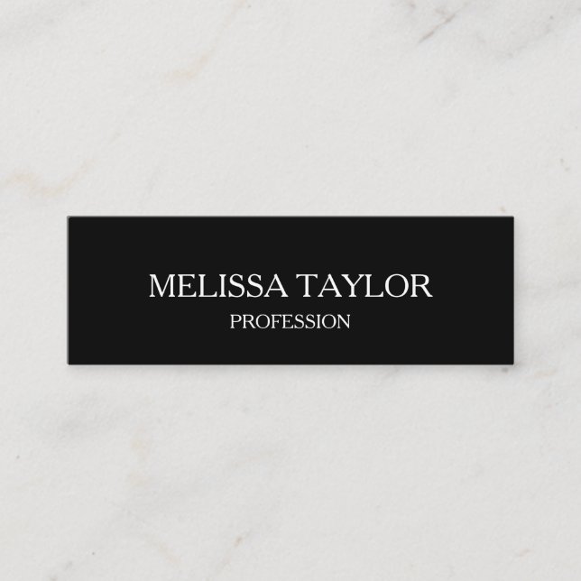 Minimalist black and white modern business card (Front)